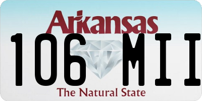 AR license plate 106MII
