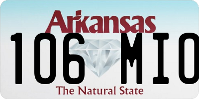 AR license plate 106MIO