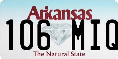 AR license plate 106MIQ