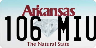 AR license plate 106MIU