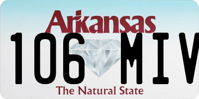 AR license plate 106MIV