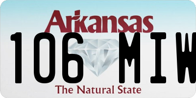 AR license plate 106MIW