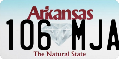 AR license plate 106MJA