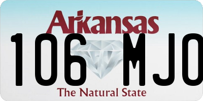 AR license plate 106MJO