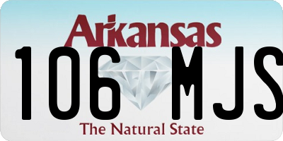 AR license plate 106MJS