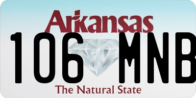 AR license plate 106MNB