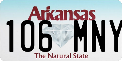 AR license plate 106MNY