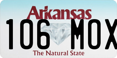 AR license plate 106MOX