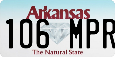 AR license plate 106MPR