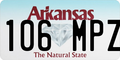 AR license plate 106MPZ