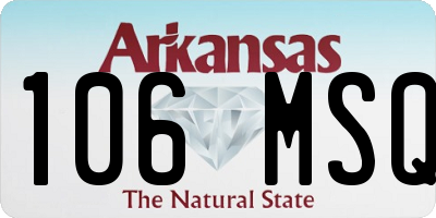 AR license plate 106MSQ