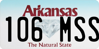 AR license plate 106MSS