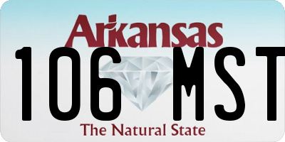 AR license plate 106MST