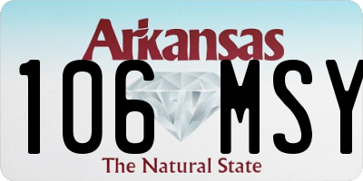 AR license plate 106MSY