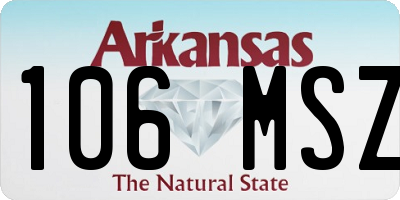 AR license plate 106MSZ