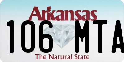 AR license plate 106MTA