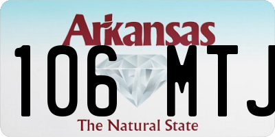 AR license plate 106MTJ