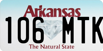 AR license plate 106MTK