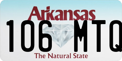 AR license plate 106MTQ