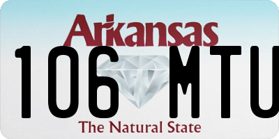 AR license plate 106MTU