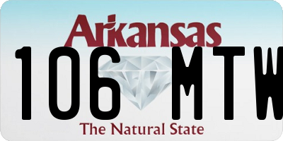 AR license plate 106MTW