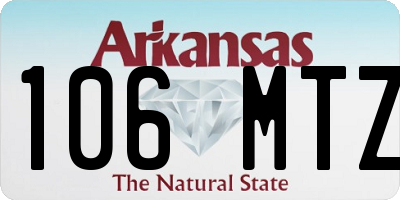 AR license plate 106MTZ