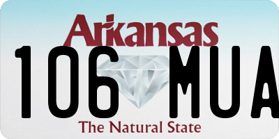 AR license plate 106MUA