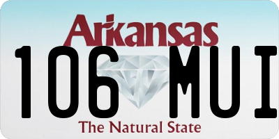 AR license plate 106MUI
