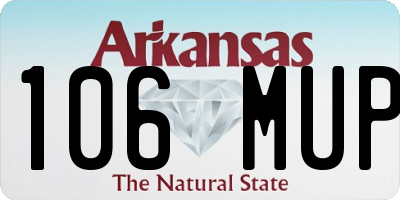 AR license plate 106MUP