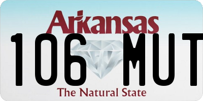 AR license plate 106MUT