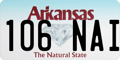 AR license plate 106NAI