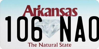 AR license plate 106NAO