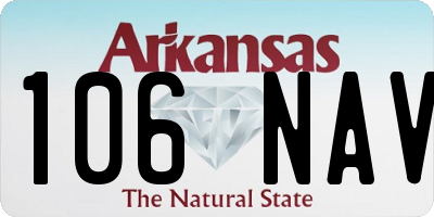 AR license plate 106NAV