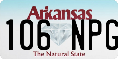 AR license plate 106NPG