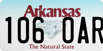 AR license plate 106OAR