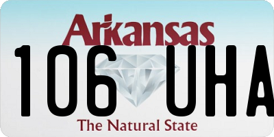 AR license plate 106UHA