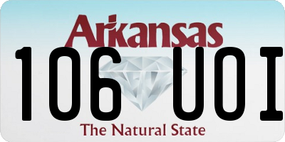 AR license plate 106UOI