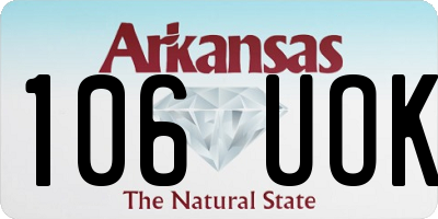 AR license plate 106UOK