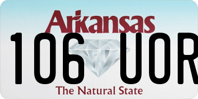 AR license plate 106UOR