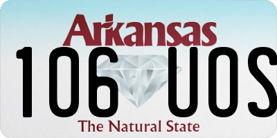AR license plate 106UOS