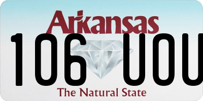 AR license plate 106UOU