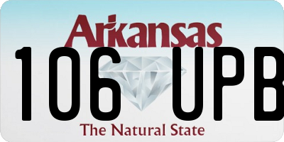 AR license plate 106UPB