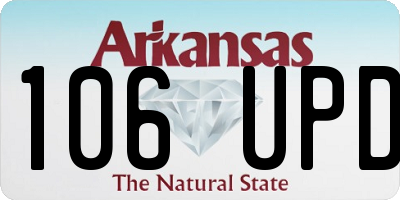AR license plate 106UPD