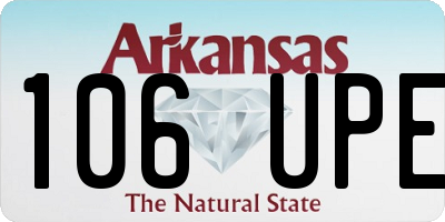 AR license plate 106UPE