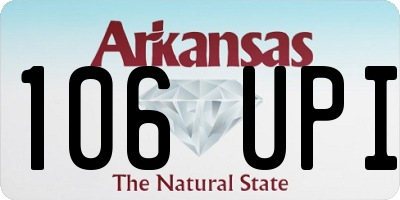 AR license plate 106UPI