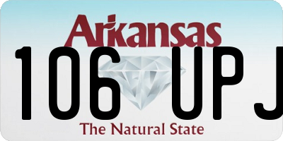 AR license plate 106UPJ