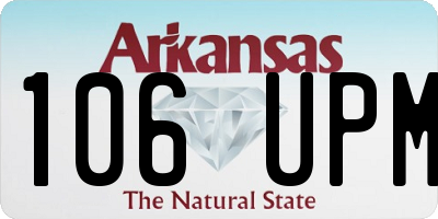 AR license plate 106UPM