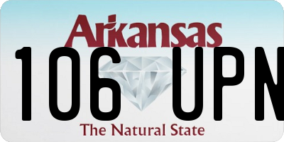 AR license plate 106UPN