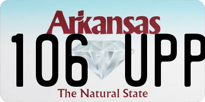 AR license plate 106UPP