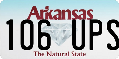 AR license plate 106UPS